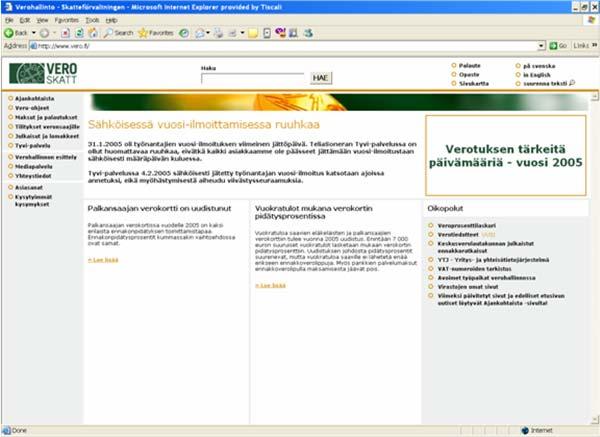 2005 Capgemini - All rights reserved - January 2005 28 From reactive to proactive public service provision (2) In Finland employers yearly inform the Tax administration of all wages