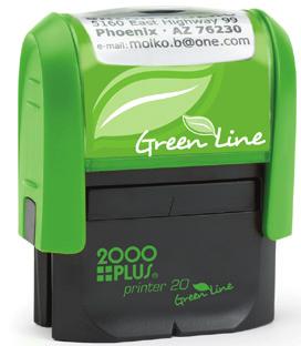 63 FORM Green Line Self-inking Custom Stamps S-5127 S-5128 Use this eco-friendly stamp to efficiently print a return address or endorse a check.