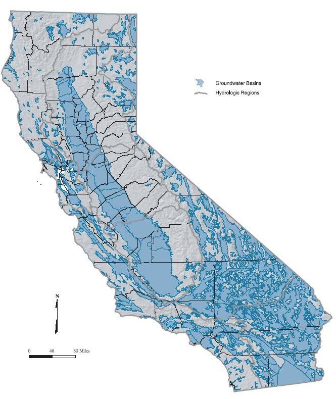 California s Groundwater Basins Alluvial aquifers Fractured rock need not