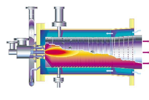 1. INTRODUCTION The use of alternative fuels in gas turbine combustion chambers can provide advantages such as lower environmental impact.