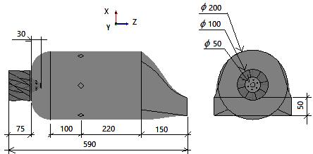The can-type combustor outlet has a rectangular shape with an area of 0.0150 m. In the present study, unstructured grid has been employed due to the complexity of geometry combustor.