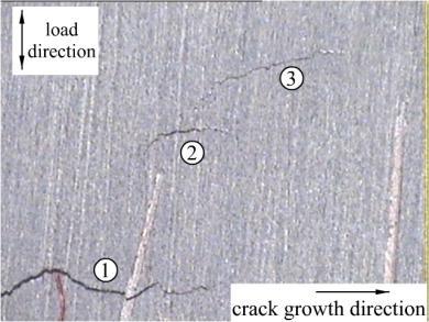 6 Appearance of secondary surface cracks and cracks