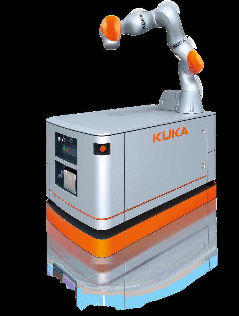 Just like humans, the KMR iiwa ( Mobile Robot) production assistant can also track moving workpieces, move around them freely and link solitary production islands to form new, highly flexible