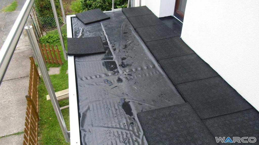Covering your balcony with a foil Covering of a terrace or a balcony flooring with a foil placed under the terrace flooring is a perfect solution to protect the installed structure from moisture.