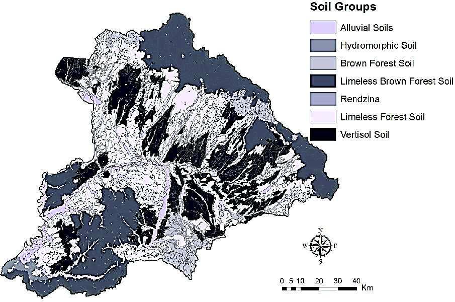 Figure 4. Soil map of Ergene River Basin.