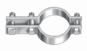 Pipe Hangers C720 Riser Clamp Standard Finishes - GoldGalv, Bare (B) Available in sizes 1/2 in. through 10 in. Complies with Specification MSS SP69, Type 8.