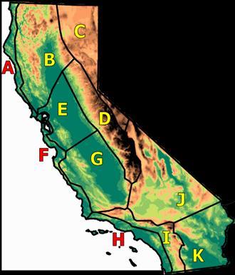 Figure 3-5. Climate Regions of California A. North Coast Region B. North Central Region C.