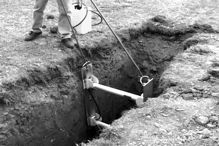 3 4 Remove from trench by pulling one side with release tool and the