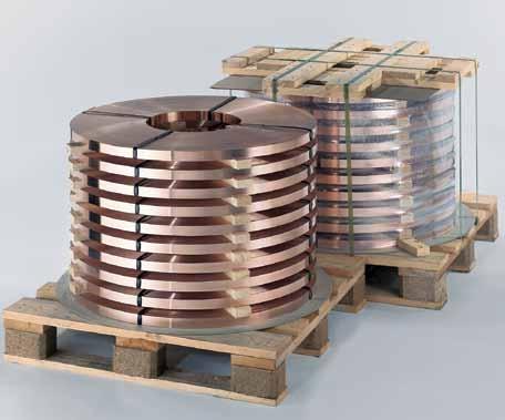 Delivery formats for strip Wieland strip is available in three different delivery formats, so that you can choose the format that is best suited to your production equipment: Strip in coil Traverse