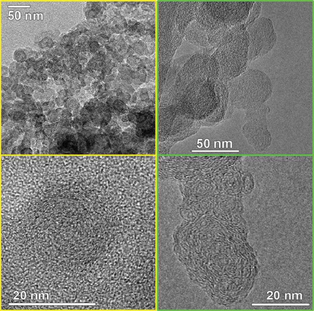 508 S. C. Hens et al. Figure 6. Transmission electron micrographs of supernatant solutions taken from the oxidation of graphite.