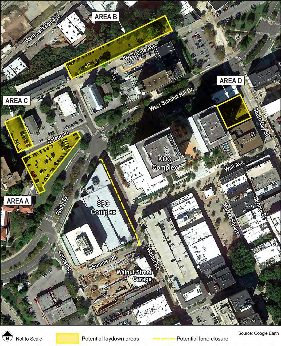 KOC and SPC Property The 0.3-acre Fritts lot, containing approximately 40 parking spaces, located east of the KOC East Tower (Site D) (Figure 2-1).