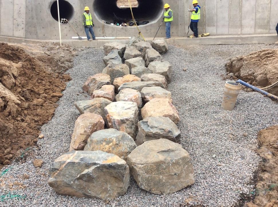 A Word About Subgrade Preparation Bedding material (squeegee/crushed rock) are NOT permitted below boulders due to piping