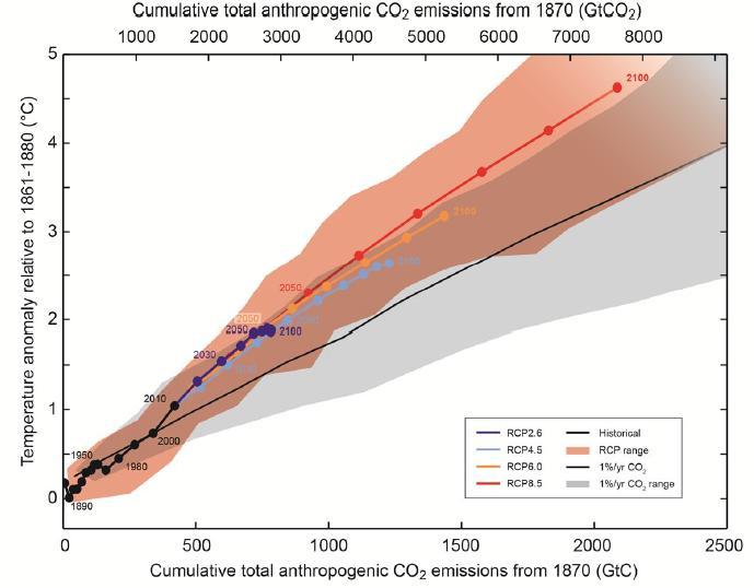 Future changes in the climate system Climate change will affect carbon cycle processes in a way that will exacerbate the increase in CO2 in the atmosphere.