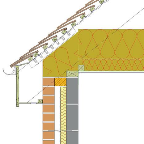E10 Eaves (Insulation at Ceiling Level) General Construction Specification: l wall lining; l inner leaf blockwork; l Kingspan Thermawall TW50 50 mm with 50 mm cavity; and l outer leaf brickwork.