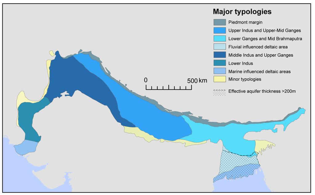 4 Typologies As described in Chapter 3, the aquifer properties, water chemistry and groundwater recharge vary throughout the Indo Gangetic Basin groundwater system.