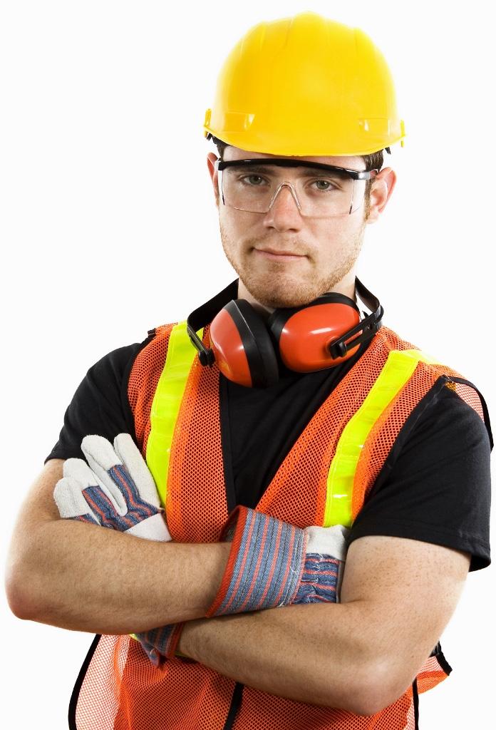 The contractor must ensure that the necessary PPE is on site and the workers are trained in its use.