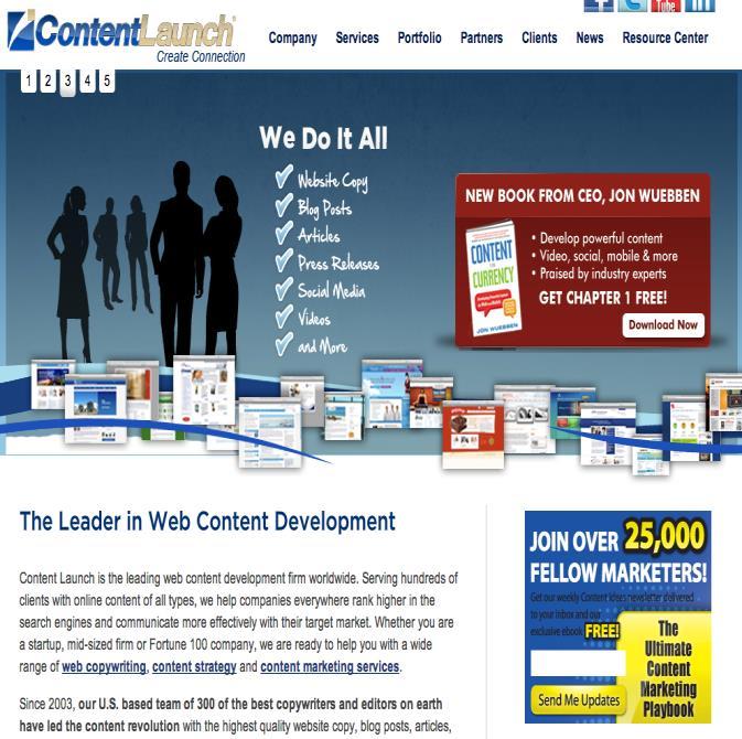 Content Launch Who are We? We develop high quality, search engine optimized, sharable content that converts 300 U.S.