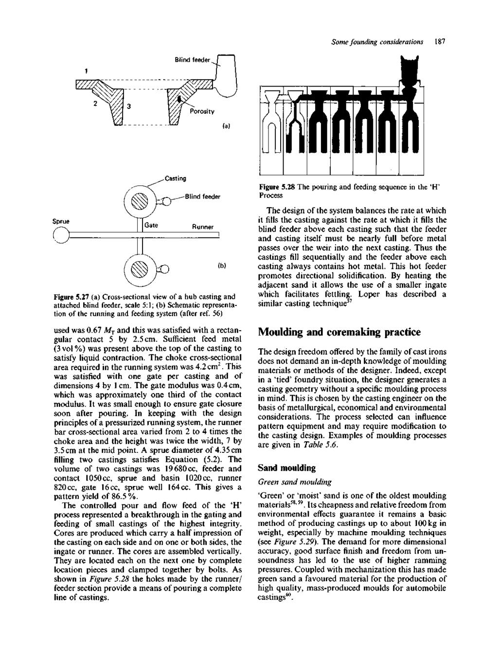 Some founding considerations 187 Figure 5.28 The pouring and feeding sequence in the 'Η' Process Figure 5.
