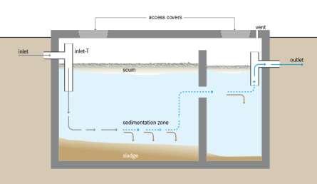Septic Tanks: Problems & Opportunities Sludge layer: No contact with soluble pollutants Low-rate