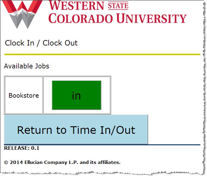Clock In/Out Selection Some students have more than one job.