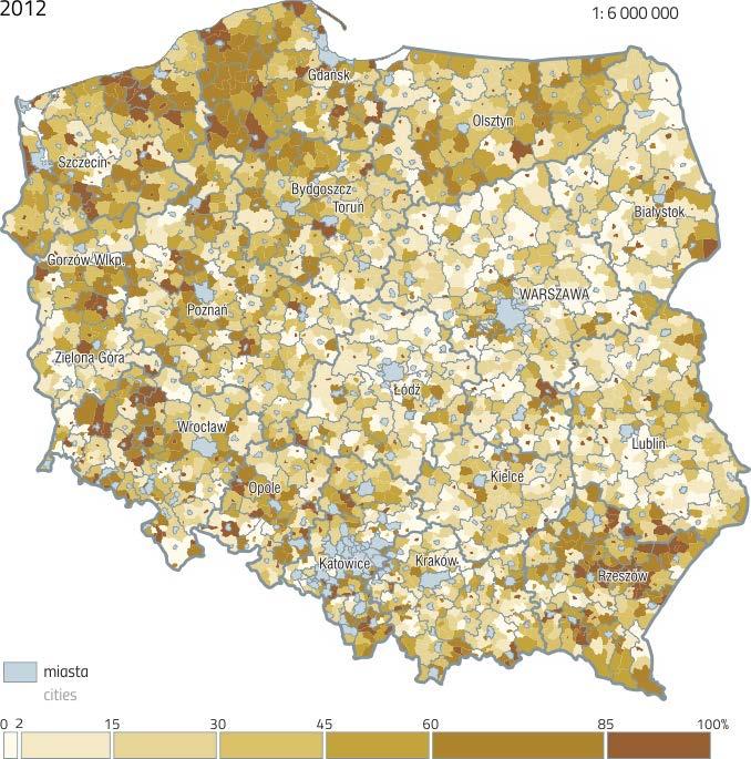 2. A CONCISE CHARACTERISTIC OF WASTEWATER MANAGEMENT IN RURAL AREAS 4 SOCIAL DETERMINANTS Rural areas in Poland cover 290 759 km 2, which accounts for 92,88% of the total area of our country (in