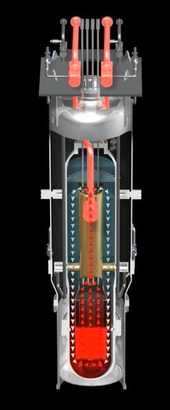 Natural Circulation Operation Integrated reactor vessel Steam generator, pressurizer, fuel inside a single vessel Natural circulation flow