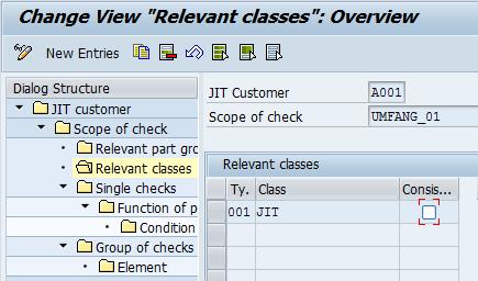 The relevant classes for the classification of the material are