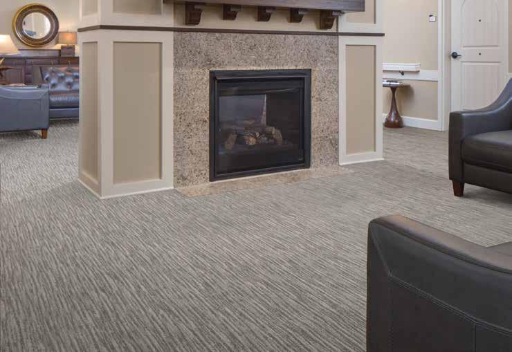 Residence Collection The Residence Collection of carpet brings the stylish comforts of home to private senior living spaces.