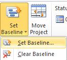 Working with a Baseline 3. Click Set Baseline in the menu. 4. Click OK.