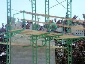 height ratio to width of not more than two to one, slow speed of movement, confinement of employees within the scaffold frame, etc.) 8.