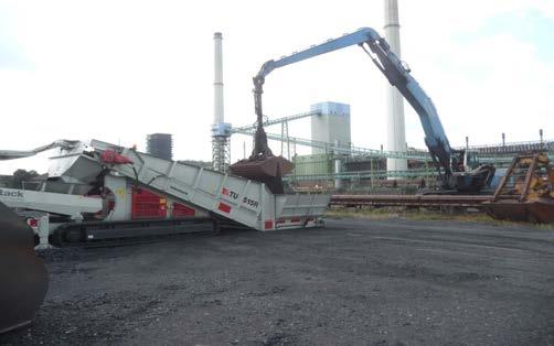 Truck Unloader reclaiming coal in a Powerstation Mobile Truck