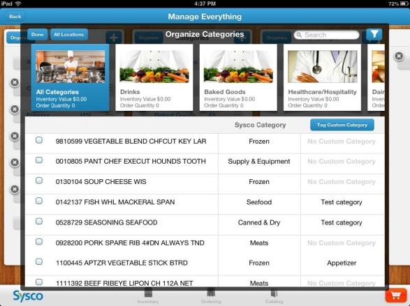 tagging Sysco items to custom categories You can assign or tag Sysco items to more specific