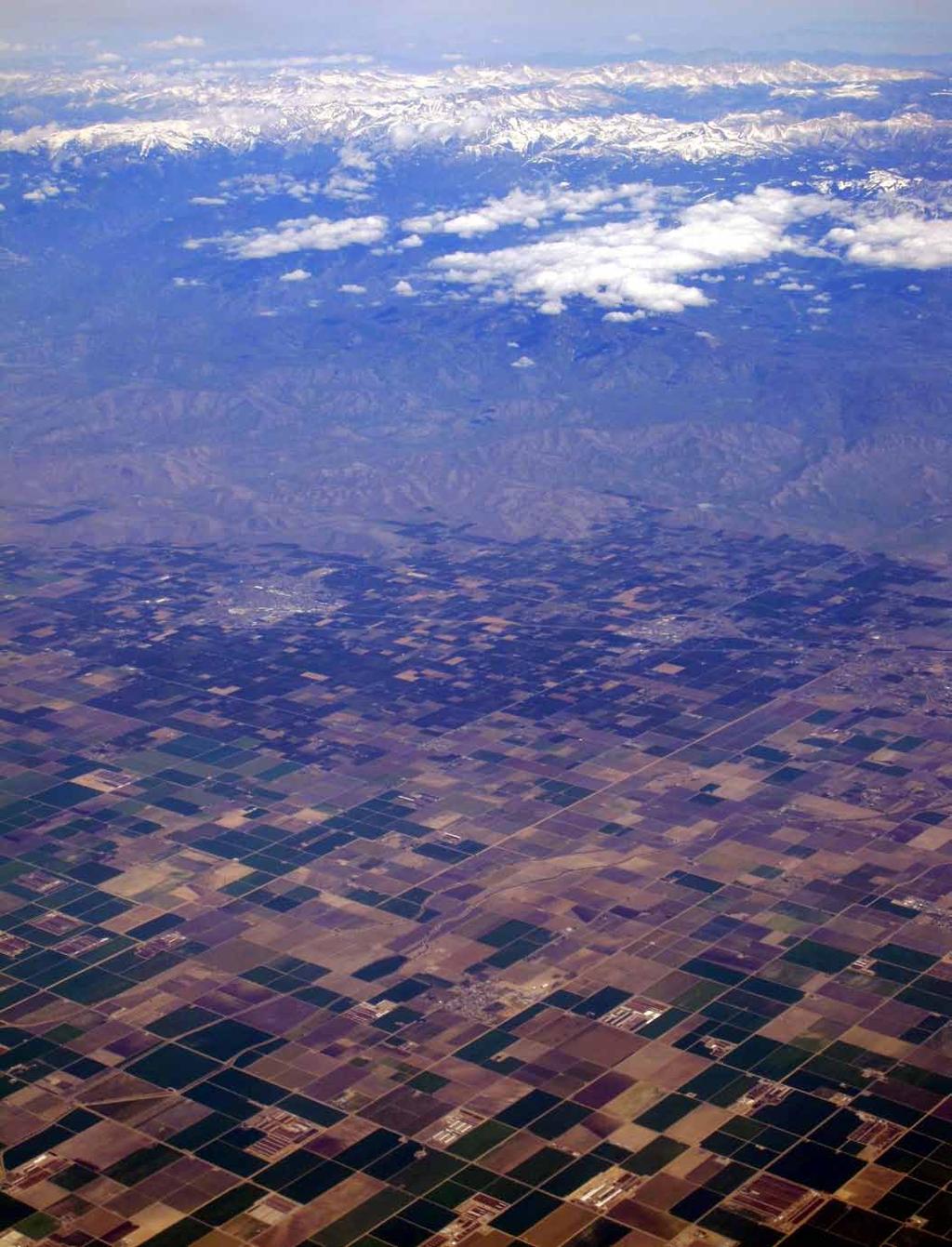 Aerial view of the San Joaquin Valley,