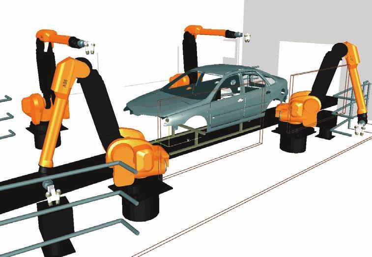 Spot Weld also enables efficient off-line programming of robots, shortened production ramp-up time and optimized introduction of new products or variants without having to stop the welding line and