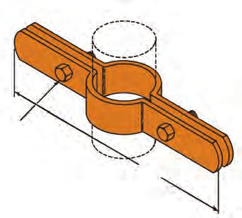 Pipe Clamps 3373CT - Copper Tubing Riser Clamp 3373CTC - PVC Coated Cooper Tubing Riser Clamp Size Range: Size 1 /2" (15mm) thru 6" (150mm) copper tubing Material: Steel Function: Used for supporting