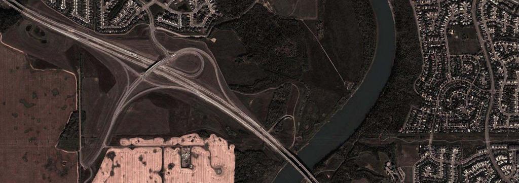 FIGURE 1A: Satellite Image, Armisie Field Area. September, 01 Section -5-5 WM, in Edmonton, Alberta.