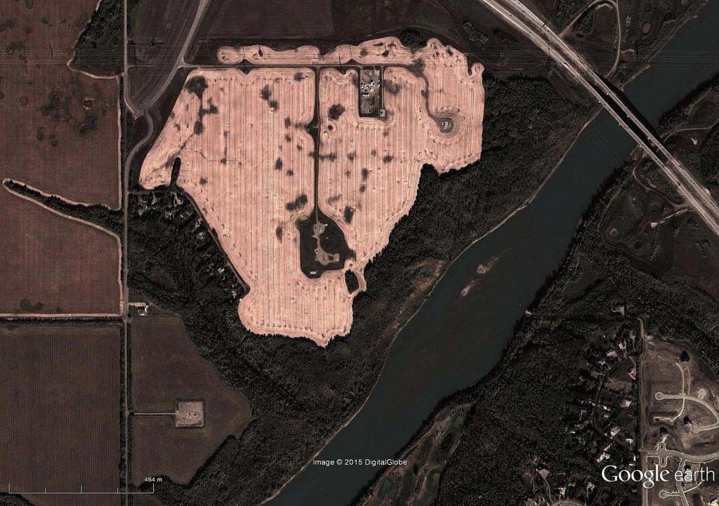 FIGURE 1B: Satellite Image, the Sites of Armisie Field. South Half of -5-5 WM, and North Half of -51-15 WM. September, 01 In Edmonton, Alberta. Armisie No.