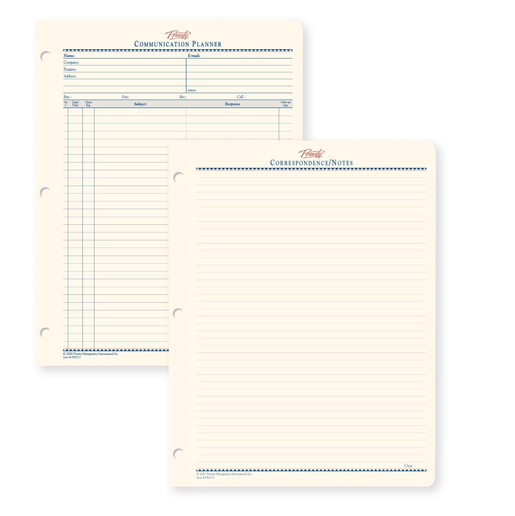 a Communication Planner Pads ensure essential points are covered while you maintain a complete record of two-way communications for action, filing, and easy retrieval. cp pad (100 sheets) PJ0111 $10.