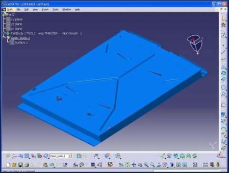 After the migration of CATIA V4 data to V5, it was necessary to identify and remove unused entities, such as points, planes, and sketches.