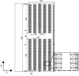 TRANSVERSAL TWIN RACKING SYSTEM Racking system consists of racking lines in transversal direction, orthogonal to the longitudinal side of the building (Fig. 6-8.).