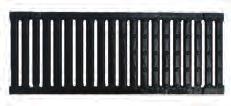 Bar gap 10mm x 150mm High quality ductile cast iron Load class D FPR ANTI-SLIP ACID RESISTANT GRATE This grate is resistant to most corrosive chemicals, is non-metallic and is excellent for