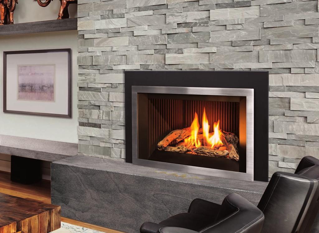 The Fireplace Insert Forgeworks Surround, Brick Liner, and Log Set Fireplace Insert Contemporary