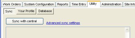 3.4 Syncing with the central server To transfer information between the local database and the central server, the user must perform a connection know as the sync process (or simply a sync).