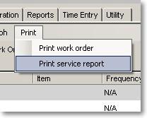 2 Customer service report printout For Support and CM work order types, an additional report type is also available.