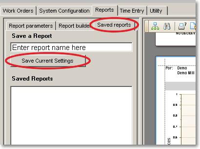 6.3 Saving and Restoring Reports In normal usage, there exist certain reports that are run regularly at each site. For example, there should be a standard monthly report that is run every week.
