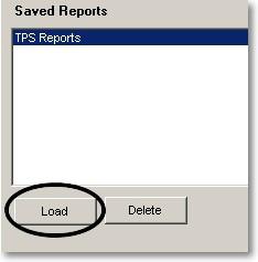 Figure 75 - Restoring a report Note: Restoring a report to not bring back the previously saved report. It only loads the parameters and sub-report list used to generate the report.