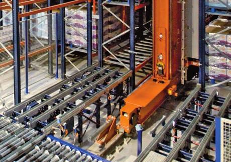Stacker Cranes for Pallets Lower guide or frame This structure in the form of a box is made up of profiles and steel sheets welded together, which are resistant to bending and torsion thanks to the