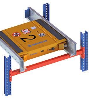 >> MECHANICAL COMPONENTS Pallet Shuttle This is a mobile shuttle which is fitted with a lifting system.