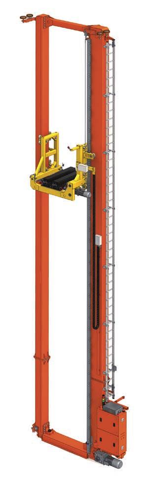 Twin-mast stacker cranes (MTB0 Created for simple storage systems, there are fewer features but it is just as safe, and has high capacity without the need for a great