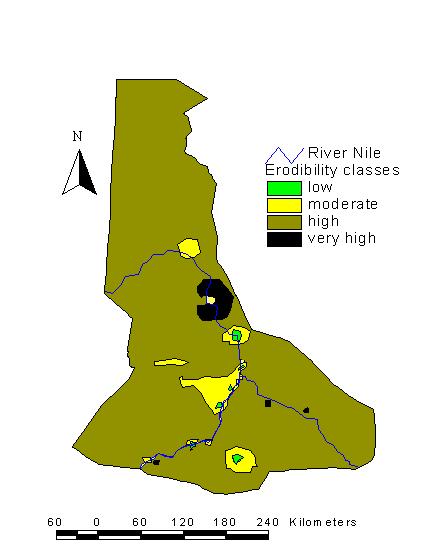 Fig. 3. Spatial variability of wind erodibility in the Nile State REFERENCES Abdelwahab, M.H., Mustafa, M. A., and Ganawa, E.S. 29.